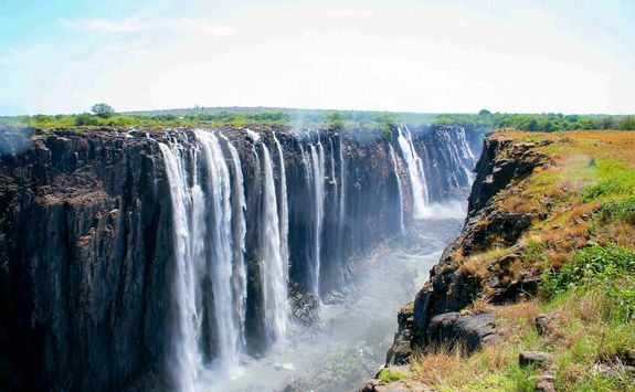 Victoria Falls at the Zimbabwe Zambia border