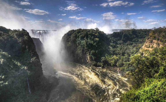 Mist coming off the Victoria Falls
