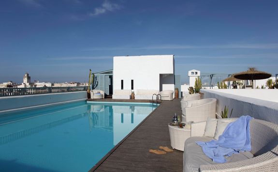 Swimming pool at Palais Bleue