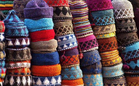Hats in Moroccan market