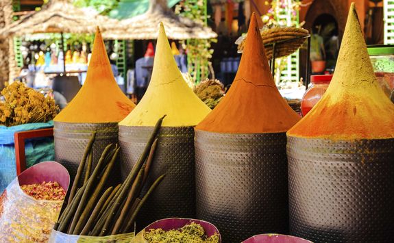 Spices in Moroccan market