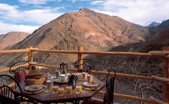 Breakfast overlooking Kasbah du Toubkal