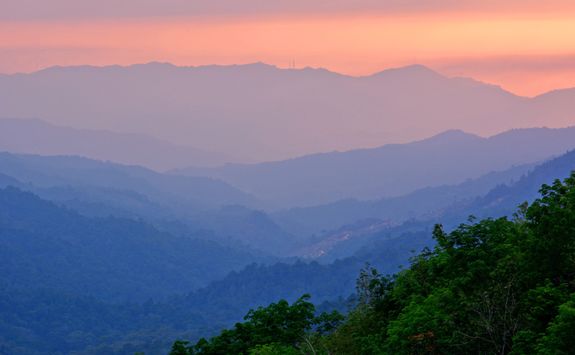 Sunset across the valley