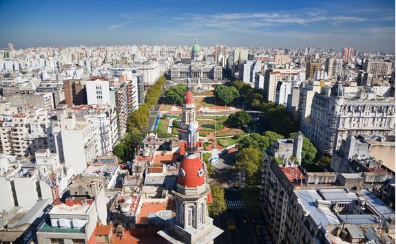 View above Buenos Aires