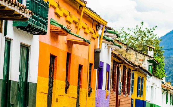 Colourful colonial buildings