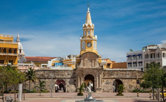 Clock tower in Cartagena