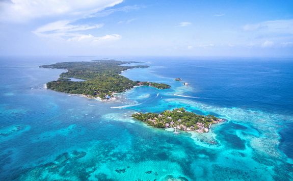 Aerial of the Rosario Islands