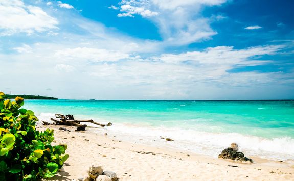 White sand beach on the Rosario Islands