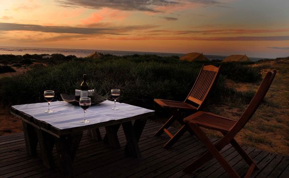 Dinner in the sunset