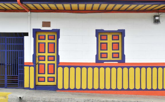 Colourful buildings in Salento