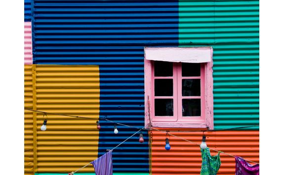 Colorful building in Buenos Aires