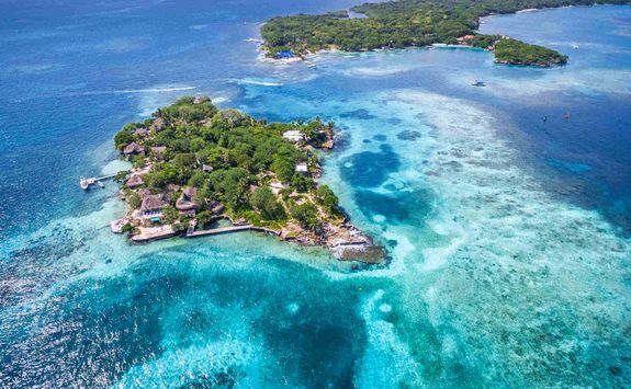 Aerial of the Rosario Islands