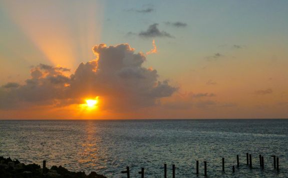 Sunset on San Andres island