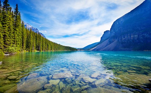 Emerald lake water