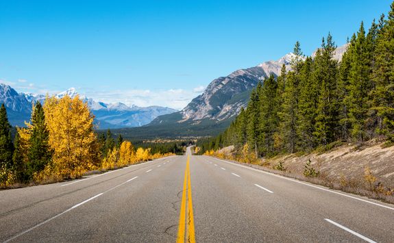 Icefields parkway road