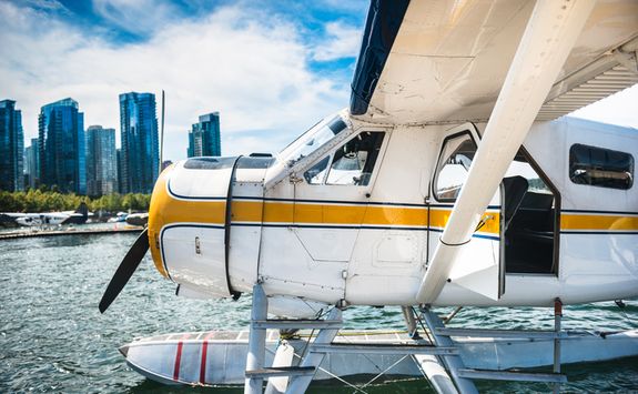 Seaplane in dock