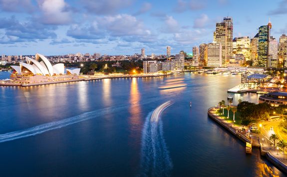 Sydney Harbour at night