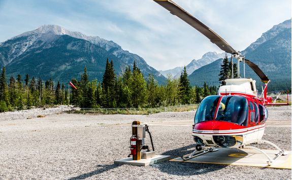 Banff helicopter departure