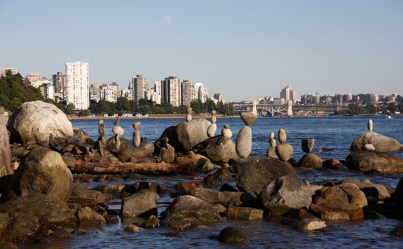 Standing stones in Vancouver harbour