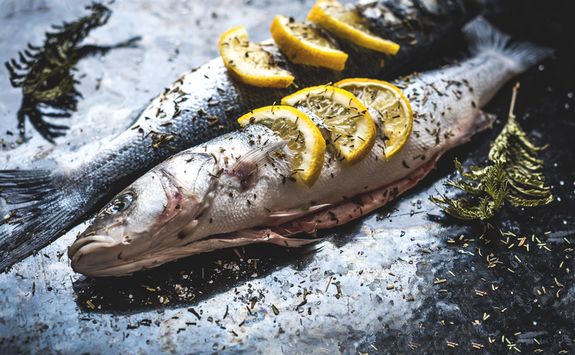 Fresh fish prepared with lemon
