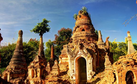 Ruined buddhist temple