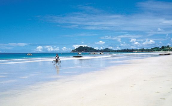 Cycling along Ngapali Beach