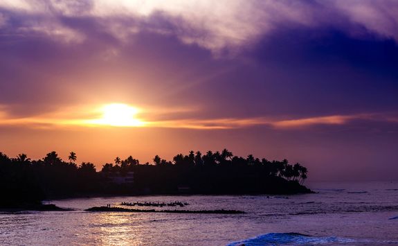 Sunset on a Jamaican beach