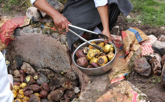 Traditional potato cooking