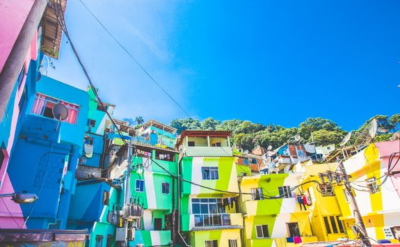 Colourful favelas