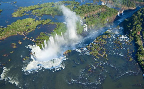 Aerial view of Iguazu Falls
