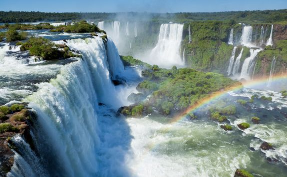 Rainbow over falls