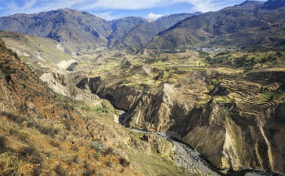 Aerial view of the Colca Canyon
