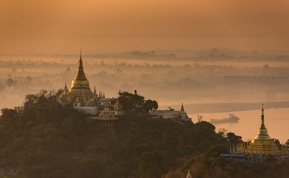 Pagoda at sunset