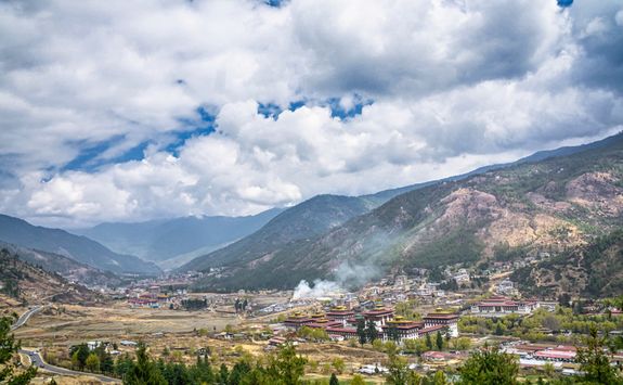 View across Thimphu, Bhutan