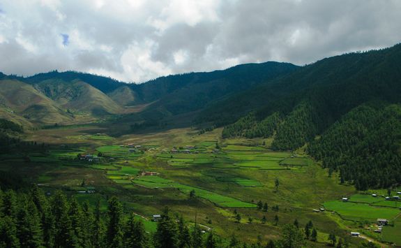 View across the valley
