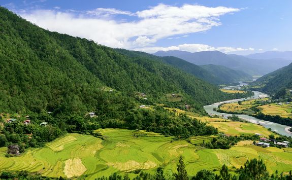 Terraced valley view