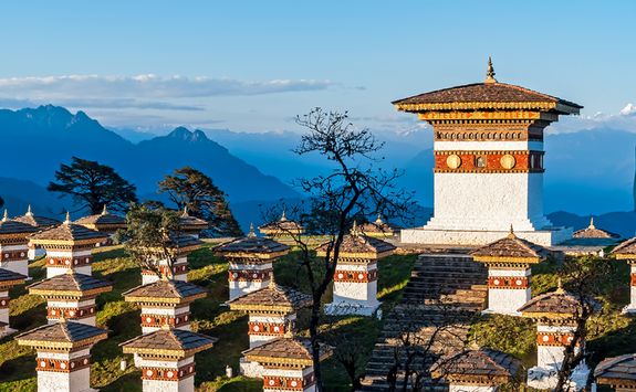 View across the Bhutanese mountains