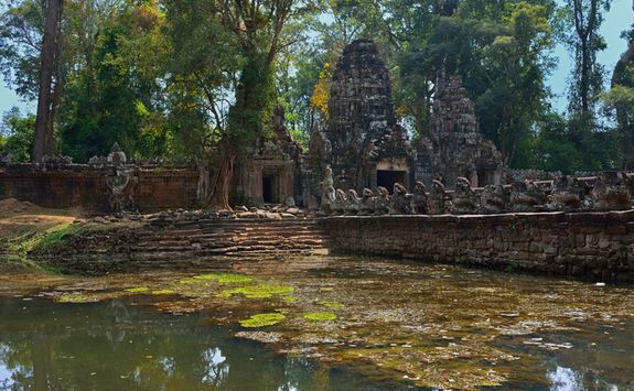 A moat at Angkor Thom temple