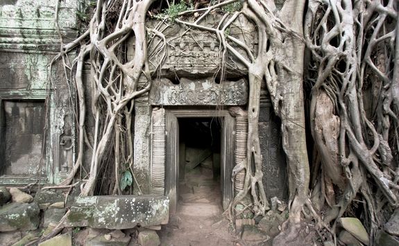 An entrance inside a temple