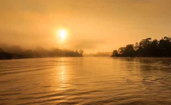 Sunset over a River