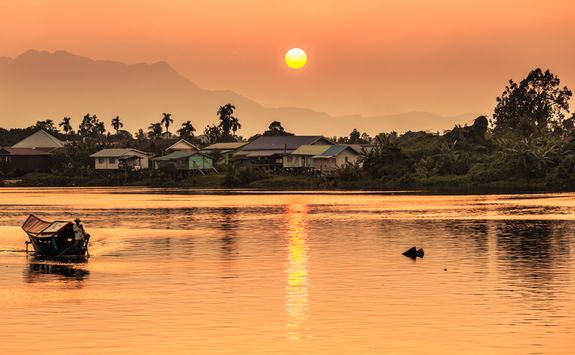 Water Village at Sunset