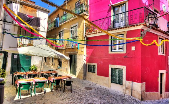 Colourful Lisbon Street