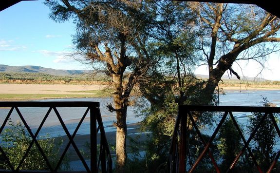 Mandrare River Camp tent deck view