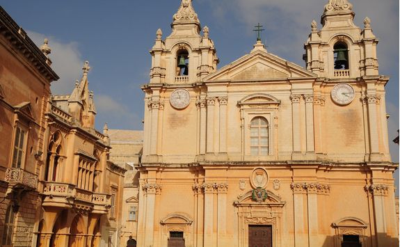 the cathedral in mdina city