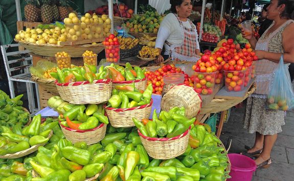 A local vegetable market