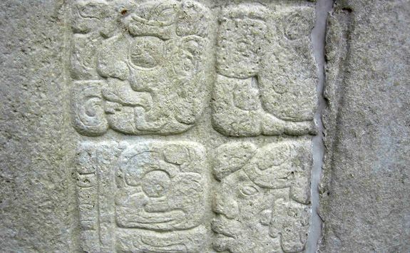 a mayan stone carving