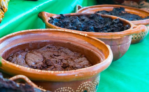 mole paste in a market