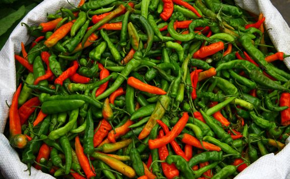 Chillies at Chichicastenangeo market