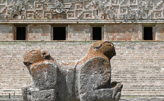 maya statue at Uxmal