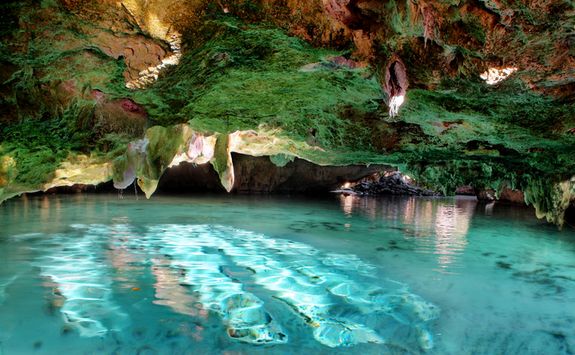 underground cave swimming